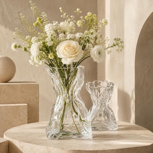Glass wave vase