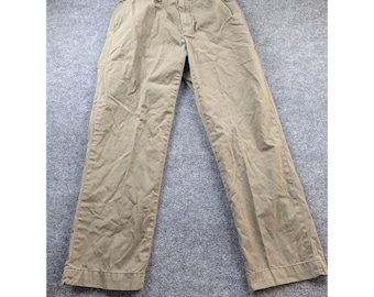 POLO RALPH LAUREN Herrenhose 36x30 Baumwoll-Twill Chino Khakigrün Vintage 90er Jahre