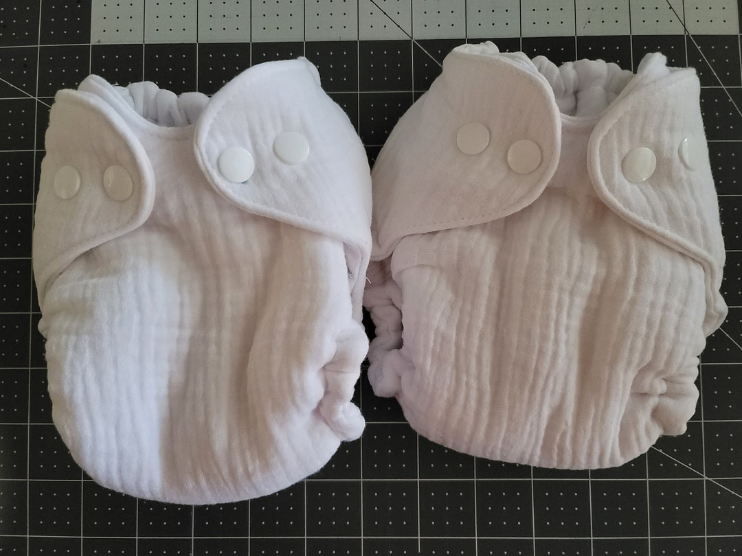 2 Newborn Cotton Gauze Diapers Etsy