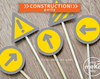 INSTANT DOWNLOAD construction party, construction birthday, party printables, construction party printables, construction party decorations