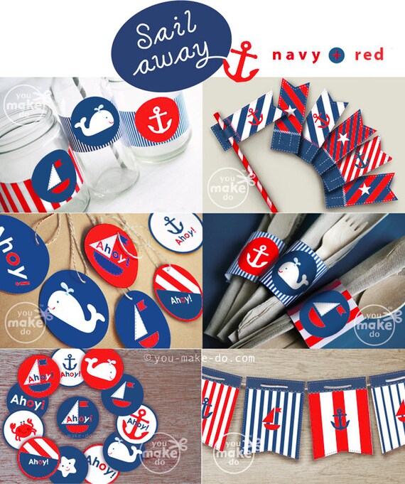 Nautical Party Nautical Baby Shower Nautical Birthday Boy Etsy