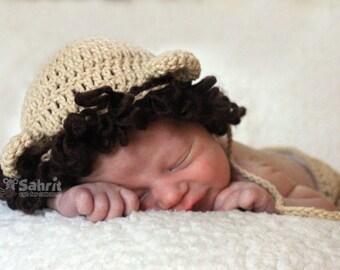 English PATTERN Instant Download Lion Hat and Diaper Cover Newborn baby Shower Gift Crochet Bonnet Photo Prop