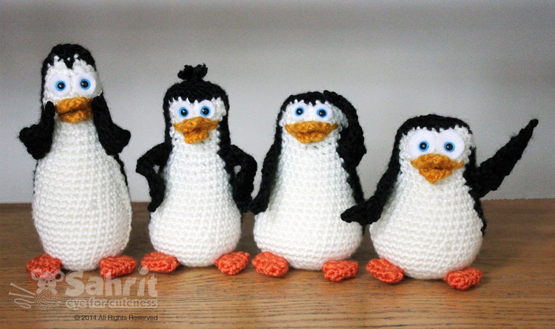 PATTERN Instant Download O-So-Cute Penguins Crochet Amigurumi image 1