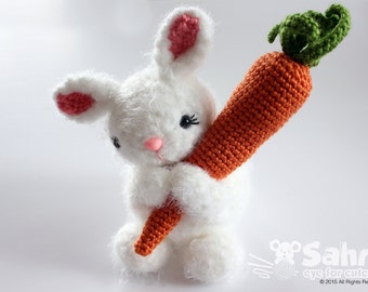 PATTERN Instant Download O-SO-CUTE Bubbles the Fluffy Bunny Easter Crochet Amigurumi Rabbit
