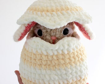 Bundel PATROON Instant Download Parels het konijn in een ei Paascadeau Gehaakt Amigurumi Konijn