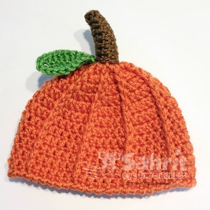 PATTERN Instant Download Pumpkin Newborn to Toddler baby Crochet Hat Photo Prop image 3