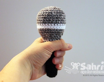 PATTERN Instant Download Play Microphone Rattle Crochet Toy Baby