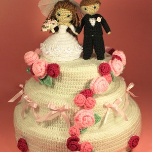 English PATTERN Instant Download Dreamy Wedding Cake Crochet CALORIE FREE