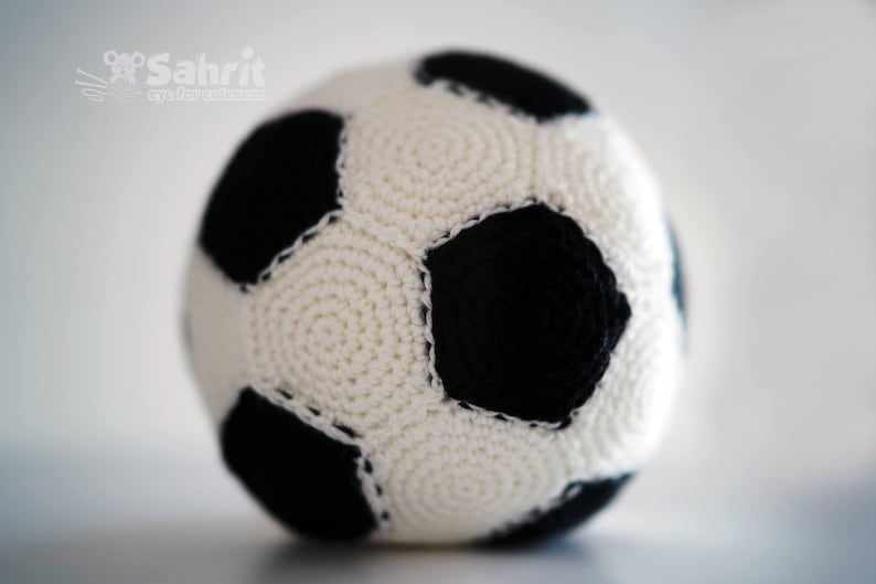 Instant Download PATTERN Crochet Soccer Ball Play Plushie Toy image 1