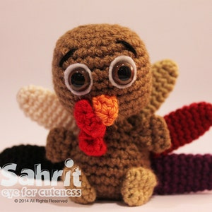 English PATTERN Instant Download O-So-Cute Tompkin the Turkey Crochet Amigurumi image 2