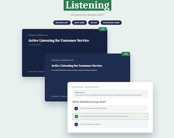 PowerPoint-Schulung | Aktives Zuhören im Kundenservice | Interaktive Folien | Bearbeitbares Schulungspaket (Digitaler Download)