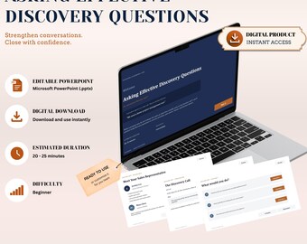 Interaktive PowerPoint-Präsentation für Verkaufstraining | Fragen zur Bedarfsanalyse und Entscheidungsfindung (Digitaler Download)