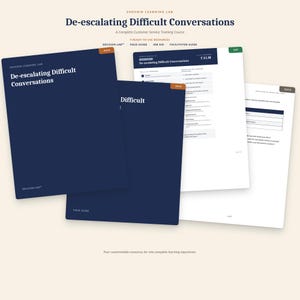 Training PowerPoint | Difficult Conversations Customer Service | Interactive Slides | Editable Training Bundle (Digital Download)