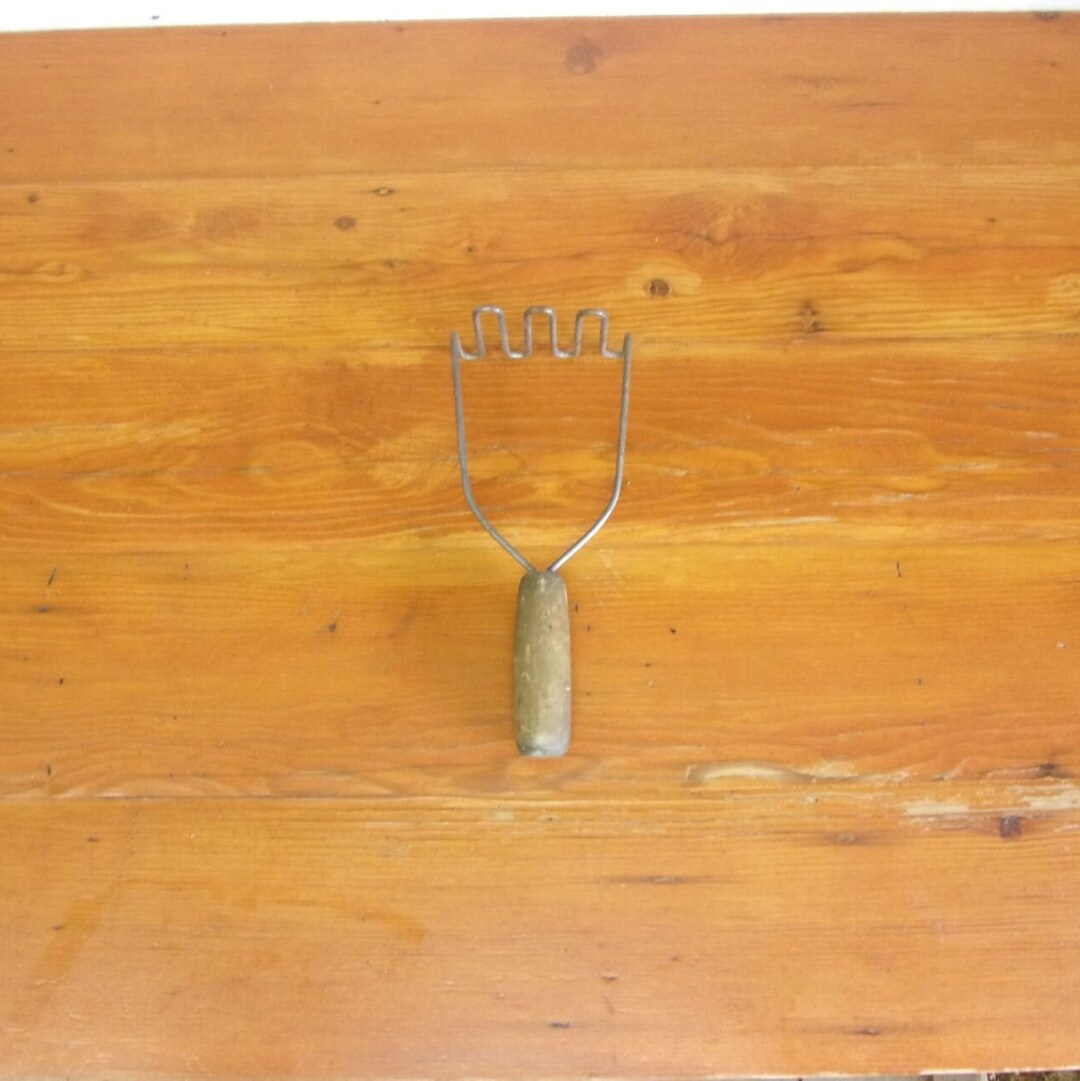Antique Vintage Potato Masher Wood Handle Etsy