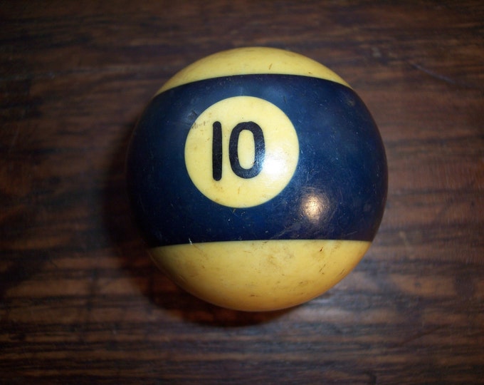 Vintage Bakelite Billiard Ball Pool Ball Lucky Number 10 Etsy