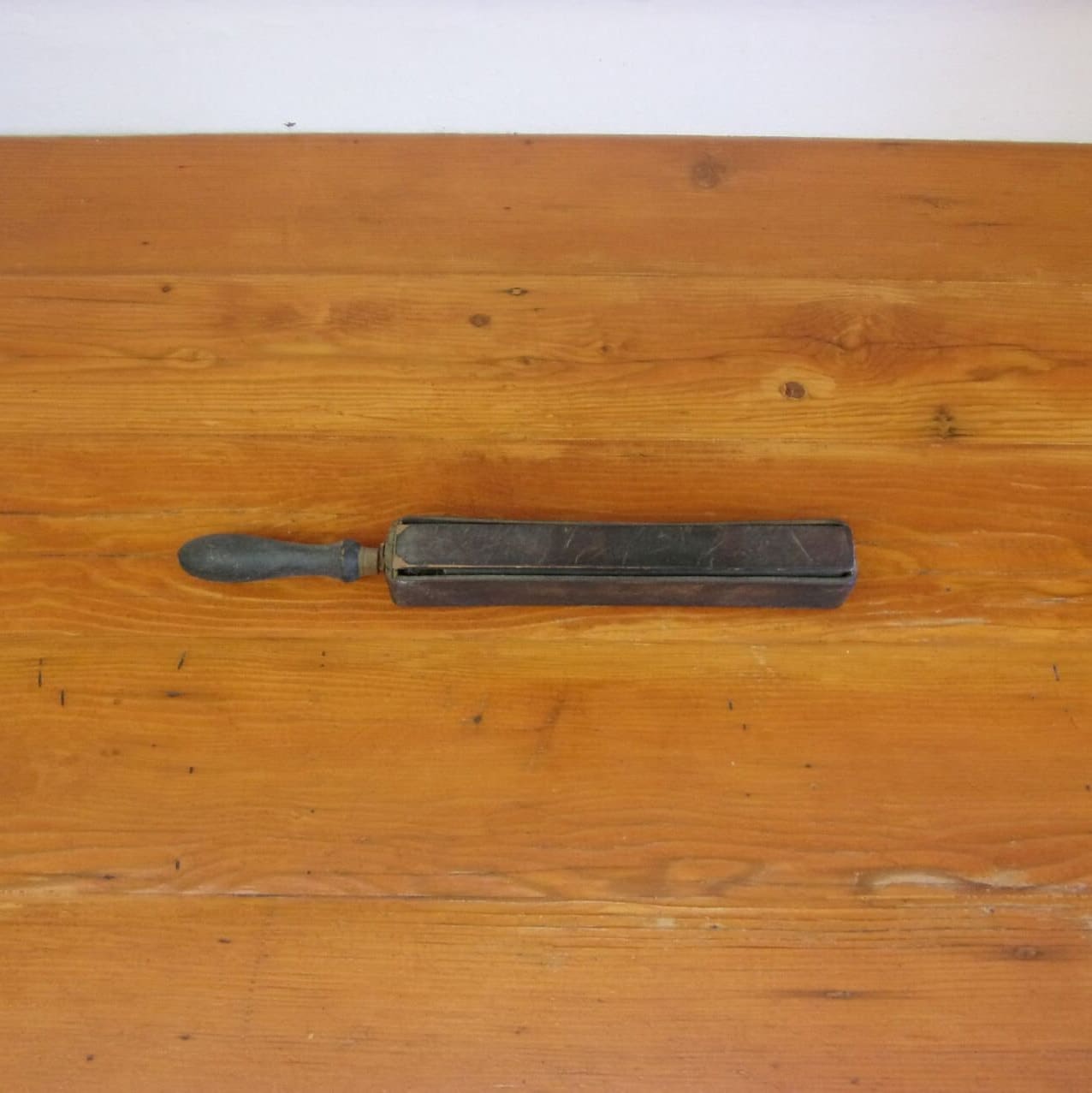 Antique Leather Strop Block Razor Sharpening Shaving Strap