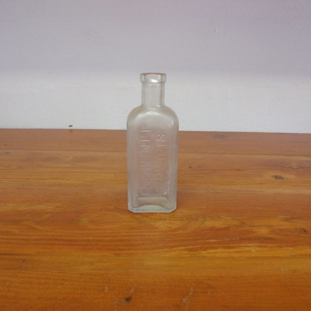 Antique Sloan's Liniment Glass Bottle Cork Top - Etsy