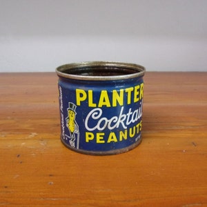 Vintage Planters Cocktail Peanuts Can Mr. Peanut