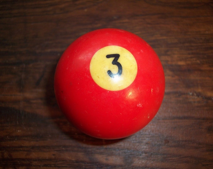 Vintage Bakelite Billiard Ball Pool Ball Lucky Number 3 Solid Etsy