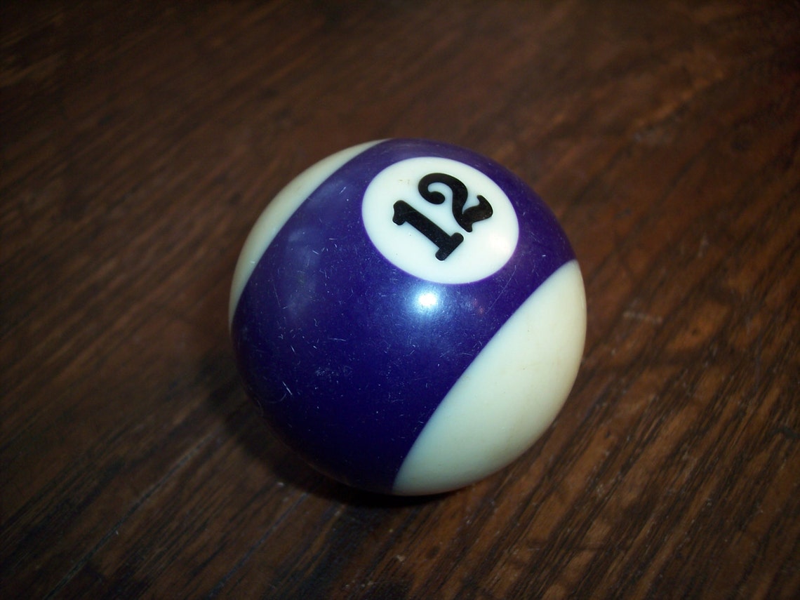 Vintage Bakelite Billiard Ball Pool Ball Lucky Number 12 Etsy