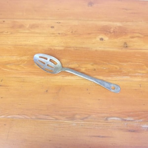Antique Slotted Spoon Primitive Cooking Utensil