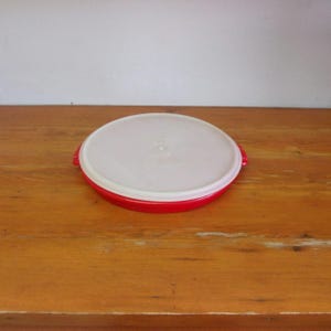 Vintage Red Tupperware Divided Container
