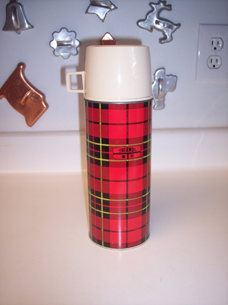 Vintage red plaid Thermos Brand thermos Model No. 2395 Etsy