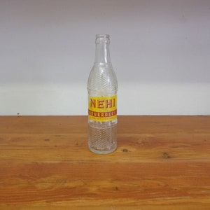 Antique Vintage NEHI Beverages embossed glass bottle