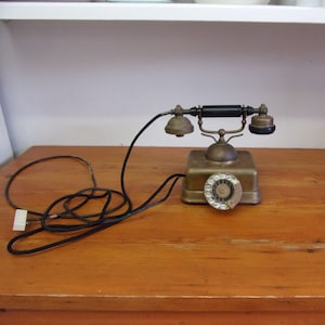Antique Brass Rotary Phone Vintage rotary dial telephone