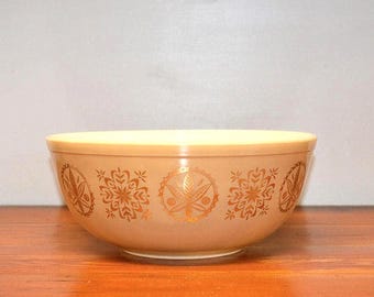 Vintage Pyrex Hex Signs promotional bowl 4 QT large mixing bowl