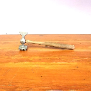 Antique Meat Tenderizer Mallet Metal Head with Wood Handle