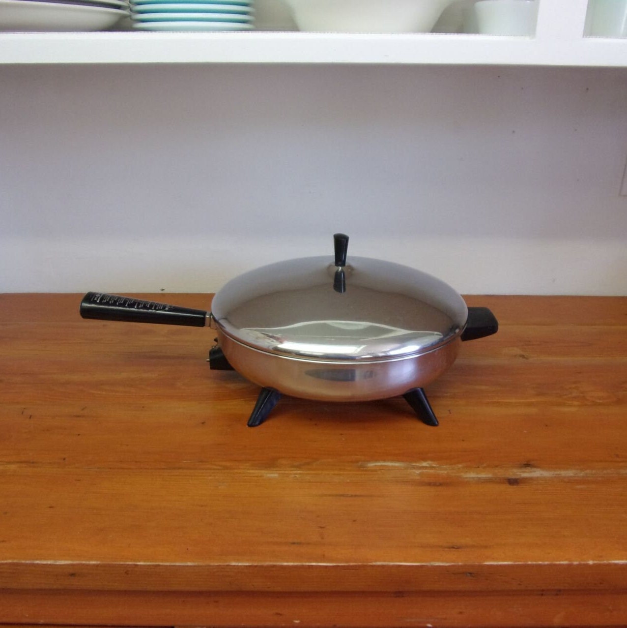 Vintage FARBERWARE Electric Skillet Stainless 12 344A Dome Steamer Complete  TESTED 