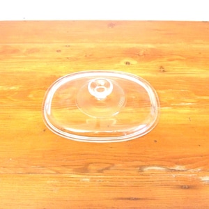 Vintage Pyrex Clear Lid Rectangle Oval Medium F12 C