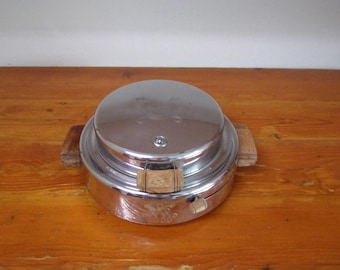 Antique Vintage Heat Master Waffle Iron Model 307 6472  009