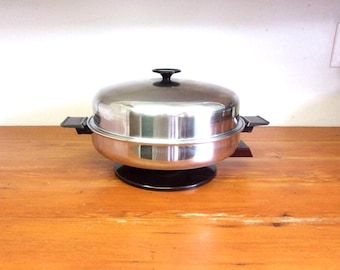 Vintage West Bend Immersible Electric Skillet Fry Pan #102