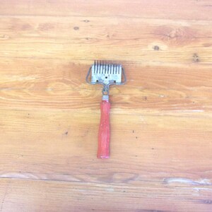 Vintage Pastry Pasta Lattice Rolling Cutter Red Handle