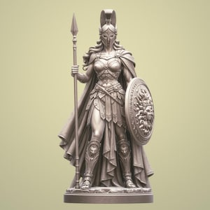 Athena STL | Greek Goddess 3D Printable Statue