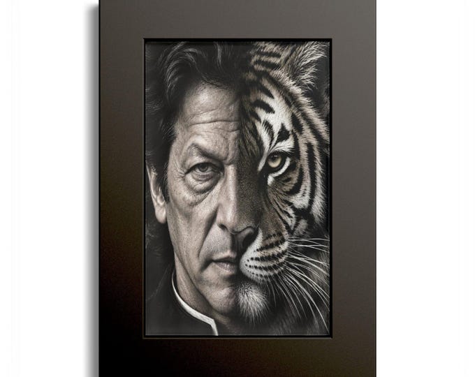 Featured listing image: IK Tiger Portrait Poster | Framed Wall Art