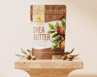 Raw Unrefined Shea Butter (16oz), 100% Natural, Vegan Skincare Ingredient
