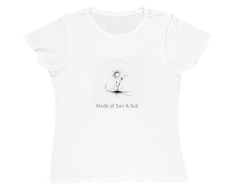Made of Sun & Soil T-Shirt | Dandelion Illustration, Nature Botanical Tee