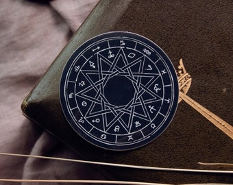Sticker sigil - occulte, inspiré de la sorcellerie, rituel, fantaisie, talisman de sorcellerie Sticker