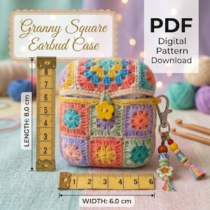 Crochet AirPods Case PDF Pattern, Crochet Earbuds Case, Cute Crochet iPod Case, Beginner Friendly Digital Download