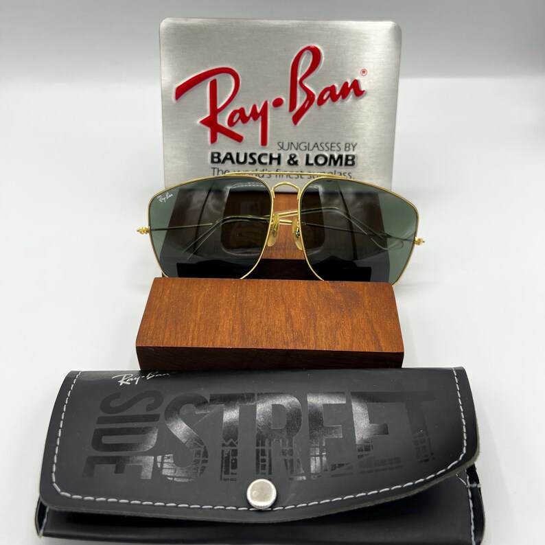 62[]14 mm Vintage B&L Ray Ban W0502 GEP G15 GLASS UV Explorer Aviator Solglasögon bild 16