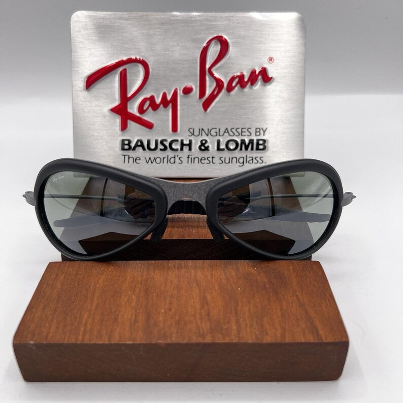 VTG B&L Ray Ban W2378 G15 MATTE-Grå Orbs Combo Deluxe Metall Svart Gummi NOS bild 2