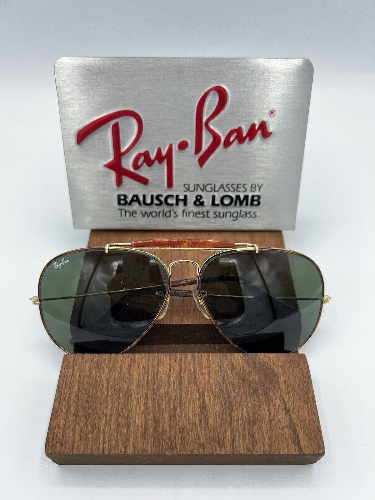 Vintage B&L Ray Ban Bausch Lomb G15 Gray Tortuga 62mm