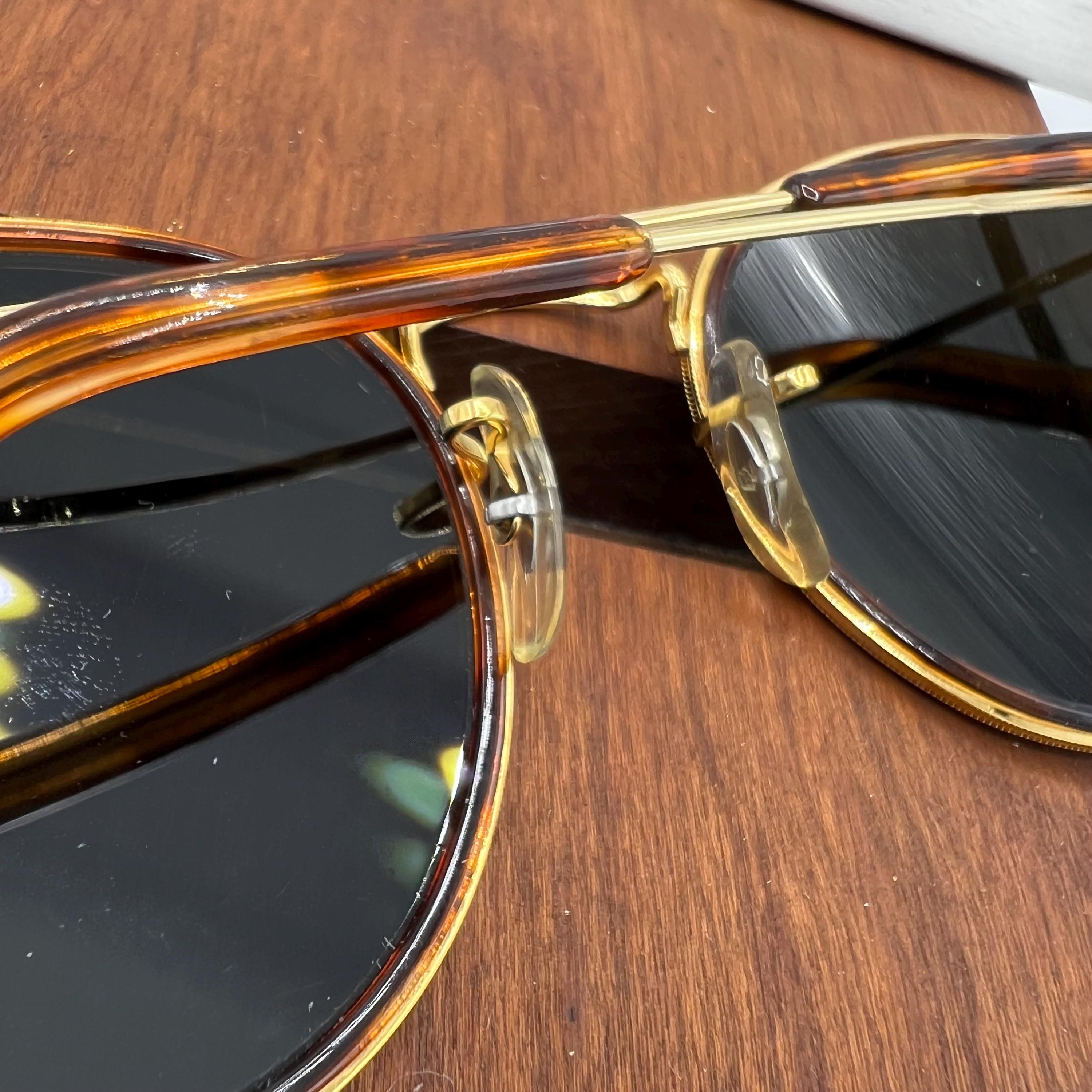 Vintage Ray Ban B&L Round Tortoise Insert W1674 49mm Sunglasses