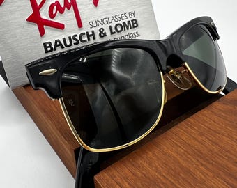 Vintage Ray Ban B&L Small Wayfarer Max Ebony Black W1269