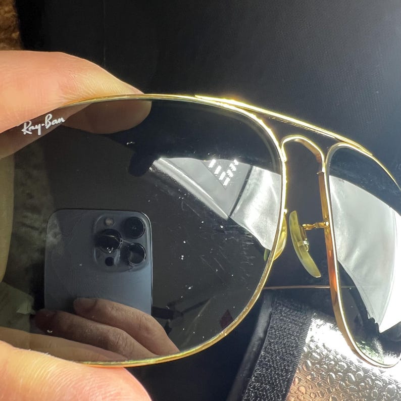 62[]14 mm Vintage B&L Ray Ban W0502 GEP G15 GLASS UV Explorer Aviator Solglasögon bild 18
