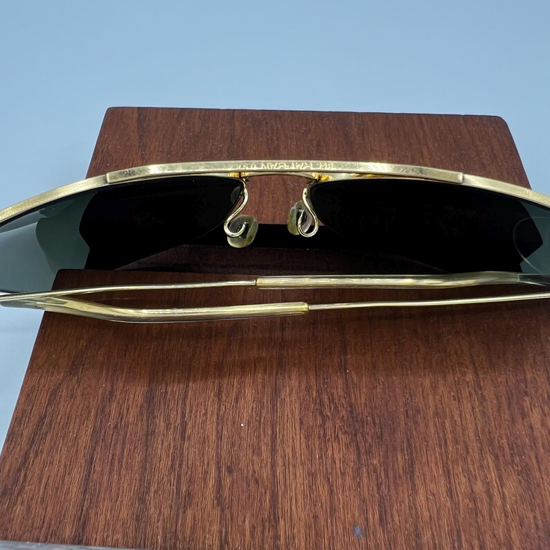 62[]14 mm Vintage B&L Ray Ban W0502 GEP G15 GLASS UV Explorer Aviator Solglasögon bild 6