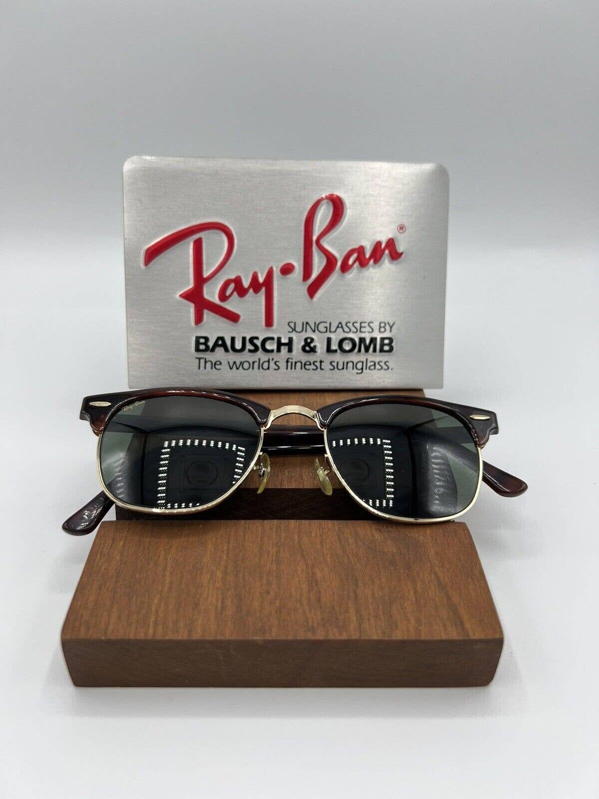 【良品】【レイバン】サングラス B&L USA W1116 クラブマスター Vintage B&L Ray Ban W1116 Dark Tortoise Gold G15 Clubmaster